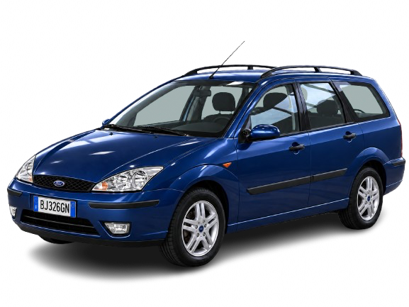 Ford Focus Mk1 Station Wagon blu scuro con targa BJ326GN